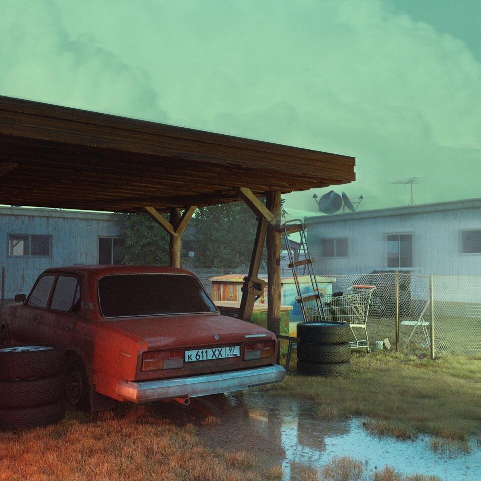 Garage Environment wireframe